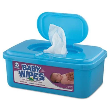 Royal Paper Products RPBWU80 Baby Wipes Tub, White, 80/tub, 12/carton - Amercareroyal