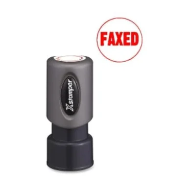 Xstamper Pre-inked Stamp - Message Stamp - "faxed" - 0.63" Impression Diameter - Red - Recycled - 1 Each (xst-11409)