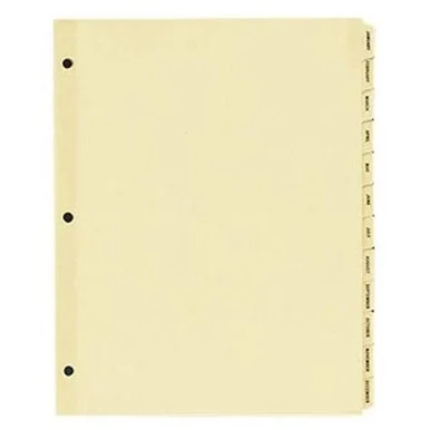 Sparco Monthly Clear Plastic Index Dividers - Printedjanuary - December - 8.50" X 11" - 12 / Set - Buff Divider - Buff Tab (SPR01807)