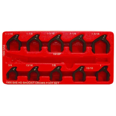 Milton Industries LT1900 Lti Tool By Milton 10 Piece Sae Shockit Crows Foot Set - Heavy Duty Industrial Hydraulic