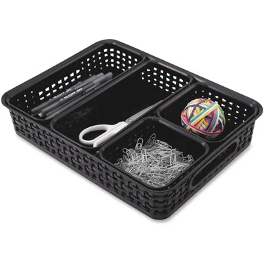 Advantus 5-pack Plastic Weave Bins (avt-37530)