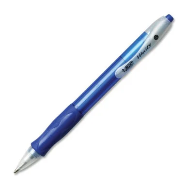 Bic Velocity Ballpoint Pen - Medium Pen Point Type - 1 Mm Pen Point Size - Point Pen Point Style - Blue Ink - Translucent Blue Barrel - 12 / Dozen (VLG11BE)
