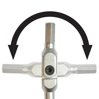 Bondhus 00017 8 Piece Chrome Hex Pro Pivot Head Hex Wrench Set