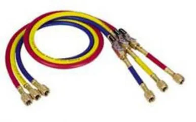 Mastercool MSC-90264-72 72" Yellow Standard Charging Hose With 1/4 Sae Manual Shut-off Valve Fitting