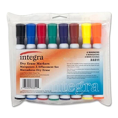 Integra Chisel Point Dry-erase Markers (ita-33311)