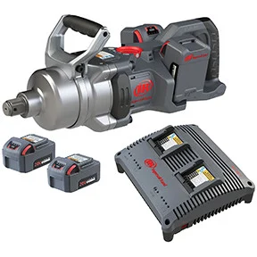Ingersoll Rand W9491-K4E 1 Inch 20v Cordless Impact Wrench 4 Battery Kit, 2600 Ft-lb Torque, Friction Ring-thru-hole Retainer, D-handle