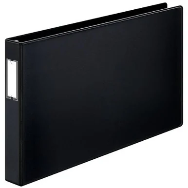 Cardinal Easyopen 11" X 17", Locking Slant-d Ring Binder - Tabloid - 11" X 17" - 350 Sheet Capacity - 3 X D-ring Fastener - 1.50" Binder Fastener Capacity - Vinyl - Black - 1 Each (CRD12122)