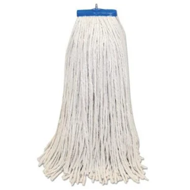 Boardwalk BWKCM22024 Mop Head, Lie-flat Head, Cotton Fiber, 24oz., White, 12/carton