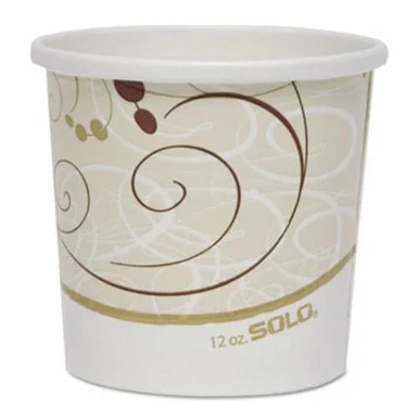 Dart HS4125SYM Double Poly Paper Food Containers, 12 Oz, Symphony Design, 25/pack, 20pack/crtn