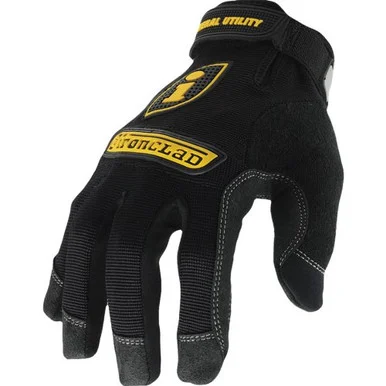 Ironclad General Utility Gloves - X-large Size - Comfortable, Reinforced, Durable - Synthetic Leather, Terrycloth - 2 Pair - Black (gug05xl)
