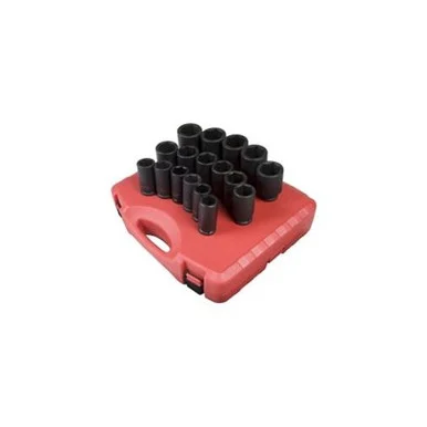 Sunex 4686 17-piece 3/4 In. Drive 6-point Metric Deep Impact Socket Set