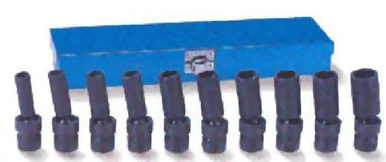 Grey Pneumatic 1210UMD 10 Piece 3/8" Drive Deep Metric Universal Impact Socket Set