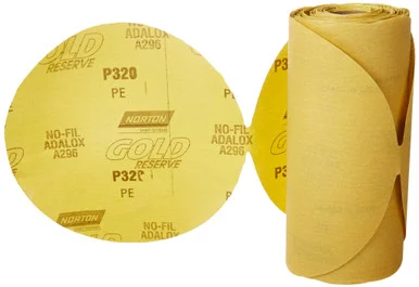 Norton NTN-83822 Gold Reserve 6" Disc Roll, P320b Grit, Package Of 100