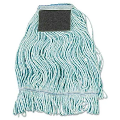 Boardwalk 902BL Mop Head, Loop-end, Cotton With Scrub Pad, Medium, 12/carton