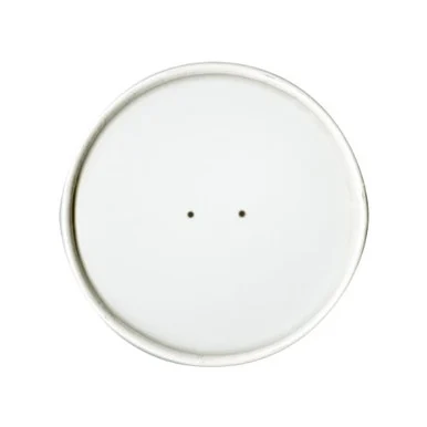 Dart SCCCH16A Paper Lids For 16oz Food Containers, White, Vented, 3.9"dia, 25/bag, 20 Bg/ctn