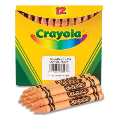 Crayola 52-0836-033 Bulk Crayons, Peach, 12/box