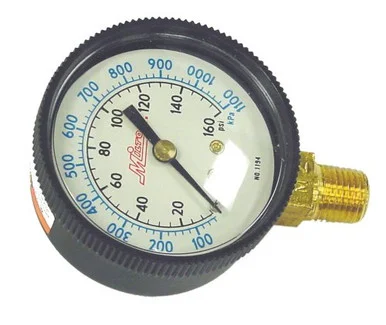Milton Industries 1194 Gage 1/4" Npt, 0-160 Psi - Bottom Mount