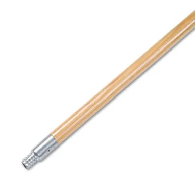 Boardwalk BWK136 Metal Tip Threaded Hardwood Broom Handle, 15/16" Dia X 60" Long
