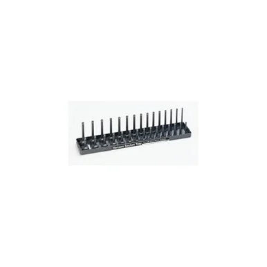 Hansen Global 3802 3/8 Inch Metric 2 Row Regular/deep Socket Holder Tray - Grey