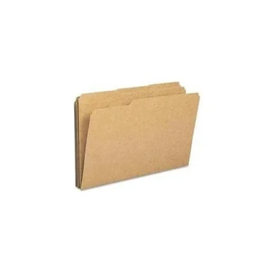 Sparco Top Tab File Folder - Legal - 8.50" X 14" - 1/3 Tab Cut - Assorted Position Tab Location - 11 Pt. - Kraft - Kraft - 100 / Box (SP20891)