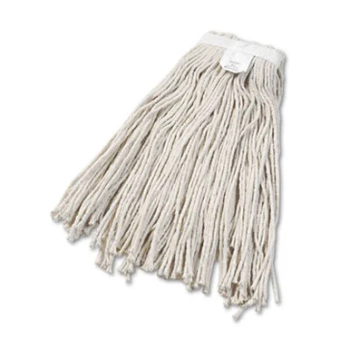 Boardwalk BWK2024CCT Cut-end Wet Mop Head, Cotton, No. 24, White 12/carton
