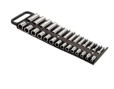 Lisle 40210 3/8" Drive Black Magnetic Socket Holder For 28 Sockets