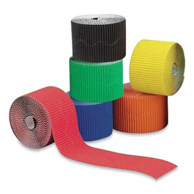 Pacon 37450 Bordette Decorative Border, 2.25" X 50 Ft Roll, for Apple Green, Black, Canary, Flame, Orange, Royal Blue, 6/carton