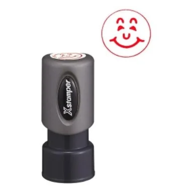 Xstamper Pre-inked Stamp - Design Stamp - 0.63" Impression Diameter - Red - Recycled - 1 Each (xst-11303)