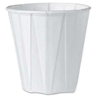 Solo Cup Company Slo-4502050 Solo Pleated Cup - 3.5oz - 100 / Pack - Paper - White (slo4502050)