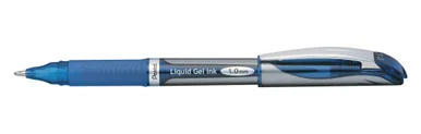 Pentel Energel Liquid Gel Stick Pen - Bold Pen Point Type - 1 Mm Pen Point Size - Refillable - Blue Gel-based Ink - Silver Barrel - 1 Each (bl60-c)