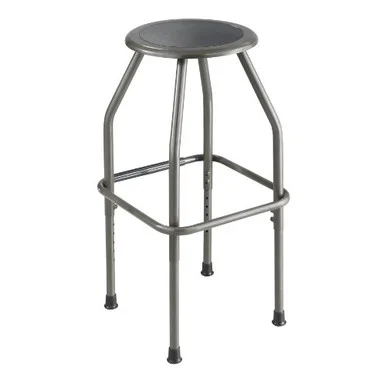 Safco Adjustable Height Diesel Stool Trolley - Polyurethane - Back - Steel Powder Coated Frame - 17.5" X 17.5" X 29.5" Overall Dimension (6666)