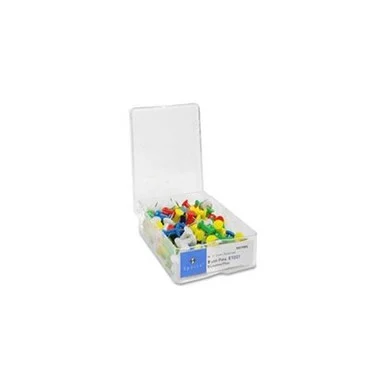 Sparco Push Pin - 0.37" Length0.50" Diameter - 100 / Box - Assorted (SPR81001)