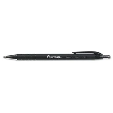Universal Office Products 15510 Comfort Grip Ballpoint Retractable Pen, Black Ink, Medium, Dozen