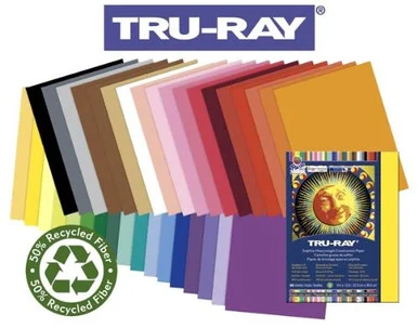 Pacon Tru-ray Heavyweight Construction Paper - 12" X 9" - Festive Red, Gold, Holiday Red, Light Red, Light Yellow, Orange, Pink, Pumpkin, Shocking Pink, Yellow (102947)