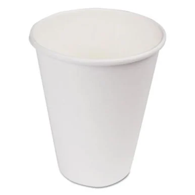 Boardwalk WHT12HCUP Paper Hot Cups, 12 Oz, White, 1000/carton