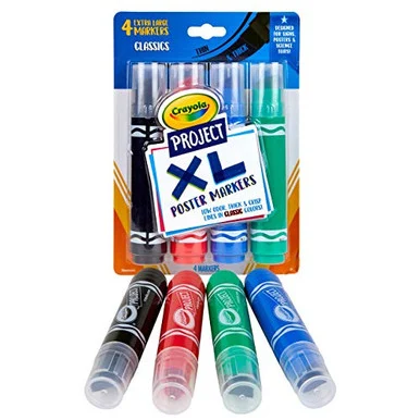 Crayola 58-8356 Prjct, 4ct Xl Clssc Pstr Mk