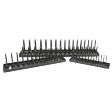 K Tool International KTI72475 3 Piece Metric Socket Holder Set, Gray