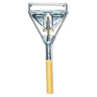 Boardwalk BWK605 Quick Change Metal Head Mop Handle For No. 20 & Up Heads, 54in Wood Handle