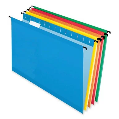 Pendaflex Surehook Reinforced Hanging Folder - Legal - 8.50" X 14" - 1/5 Tab Cut - 11 Pt. - Blue, Red, Orange, Yellow, Bright Green - 20 / Box (615315ASST)