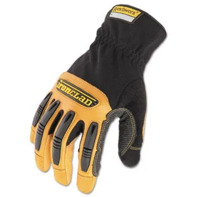 Ironclad RWG203M Ranchworx Leather Gloves, Black/tan, Medium