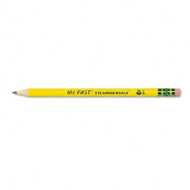 Ticonderoga Pencil With Eraser - #2 Pencil Grade - Yellow Barrel - 12 / Dozen (DIX33312)