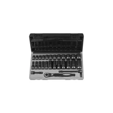 Grey Pneumatic 81627RD 27 Piece 3/8" Drive Standard And Deep Fractional 6 Point Duo-socket Set