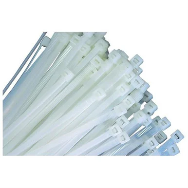 K Tool International KTI-76040 100-pack Of 4 Natural Nylon Cable Ties With 7/8 Diameter And 18 Lb. Tensile Strength