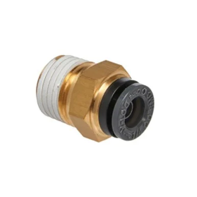 S.u.r. And R Auto Parts ABM230 Straight Male Connector 1/4" Tube X 1/4" Npt (2)
