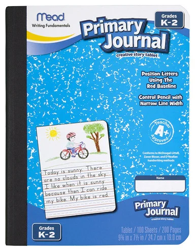 Mead K-2 Classroom Primary Journal - 100 Sheet - 1 Each Assorted Cover (mea-09554)