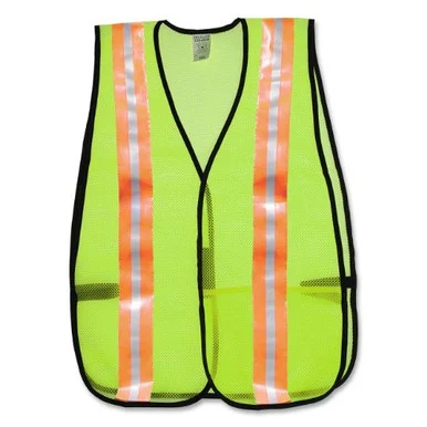 R3 Safety Rts-81008 Occunomix General Purpose Safety Vest With Reflective Tape - Mesh - 1 Each - Lime (rts81008)