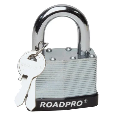 Roadpro RPLS-50 Padlock 2 .in Steel Lamin.w/bumper 1.25