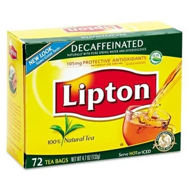 UNILEVER Tea Bags, Decaffeinated, 72 Bags/box black tea 290 - Phoenix Brands