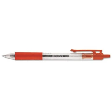 Universal Office Products 15532 Economy Retractable Ballpoint Pen, Red Ink, Clear Barrel, 1.0 Mm Medium
