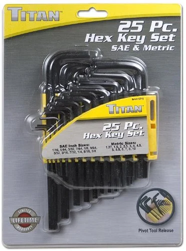 Titan 12712 Tool 25-piece Hex Key Set